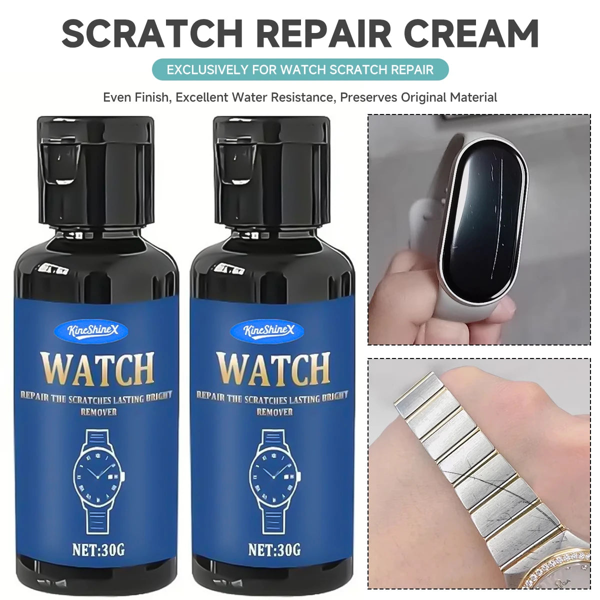 Quick Scratch Repair & Polish Cream - Multi-Surface Restorer for Watches Jewelry - Stainless Steel & Metal Oxidation Remover