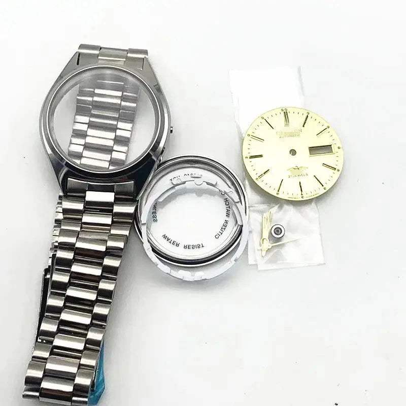 8200/8215 case Mirror stainless steel case Full set of 8205 movement watch accessories Men's old model