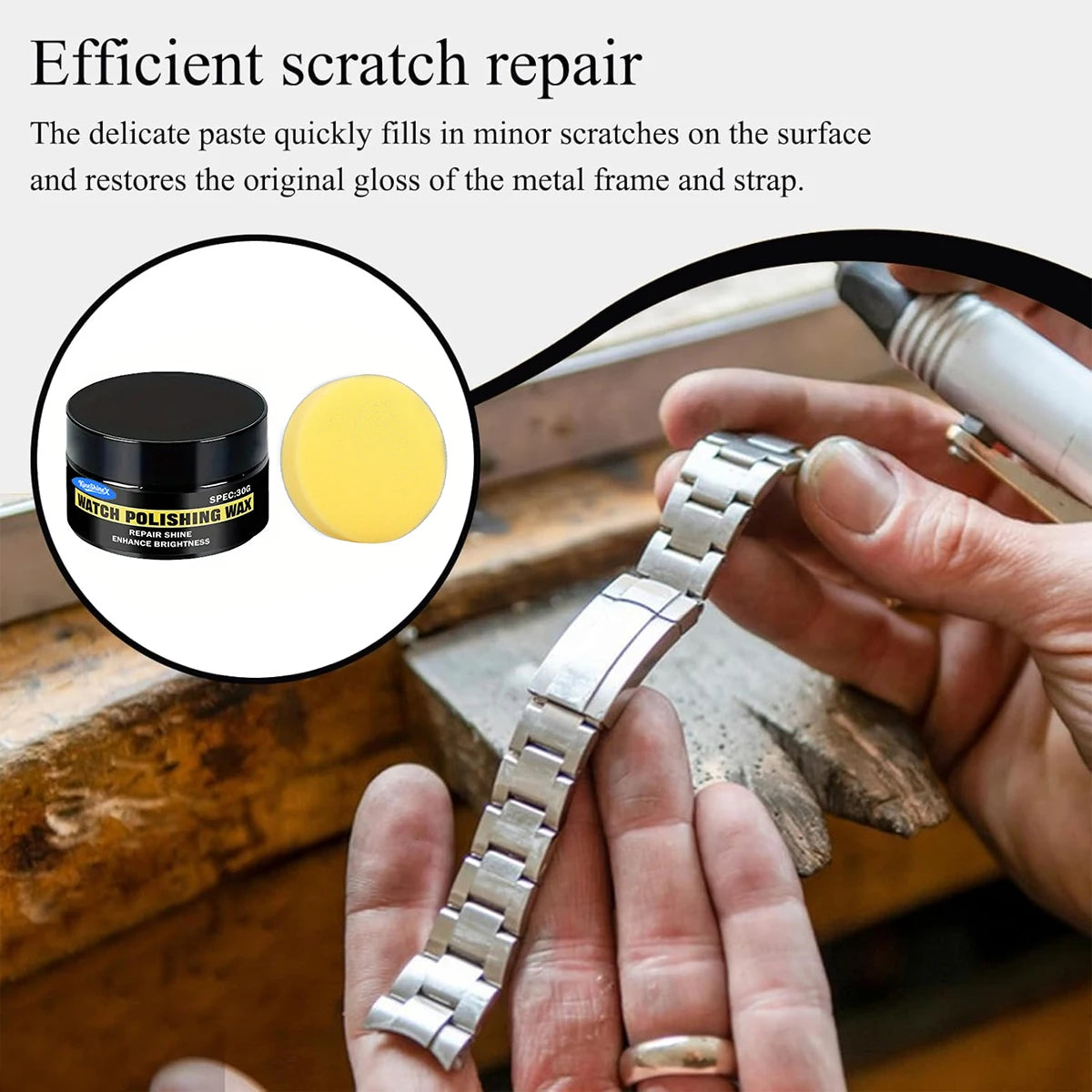 Quick Scratch Repair & Polish Cream - Multi-Surface Restorer for Watches Jewelry - Stainless Steel & Metal Oxidation Remover